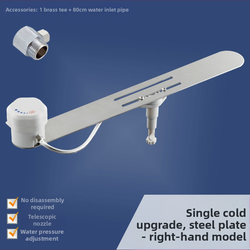 ľavostranný bidetový sedák na toaletu z nehrdzavejúcej ocele s nastaviteľným prietokom vody, bez diaľkového ovládania, inštalačné služby k dispozícii