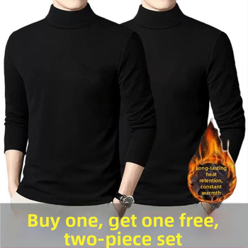 Pánska termálna báza mikina s dlhým rukávom, fleecové podšívkou, okrúhly výstrih, voľný strih, polyesterová zmes