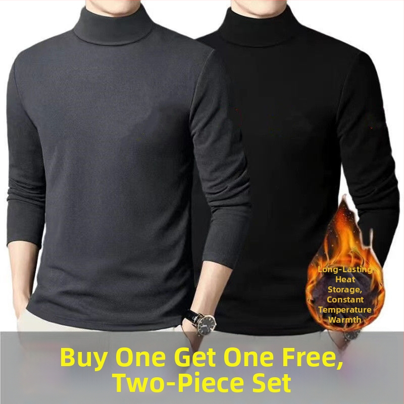 Pánska termálna báza mikina s dlhým rukávom, fleecové podšívkou, okrúhly výstrih, voľný strih, polyesterová zmes