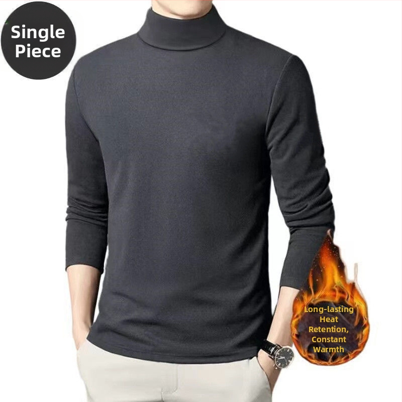 Pánska termálna báza mikina s dlhým rukávom, fleecové podšívkou, okrúhly výstrih, voľný strih, polyesterová zmes