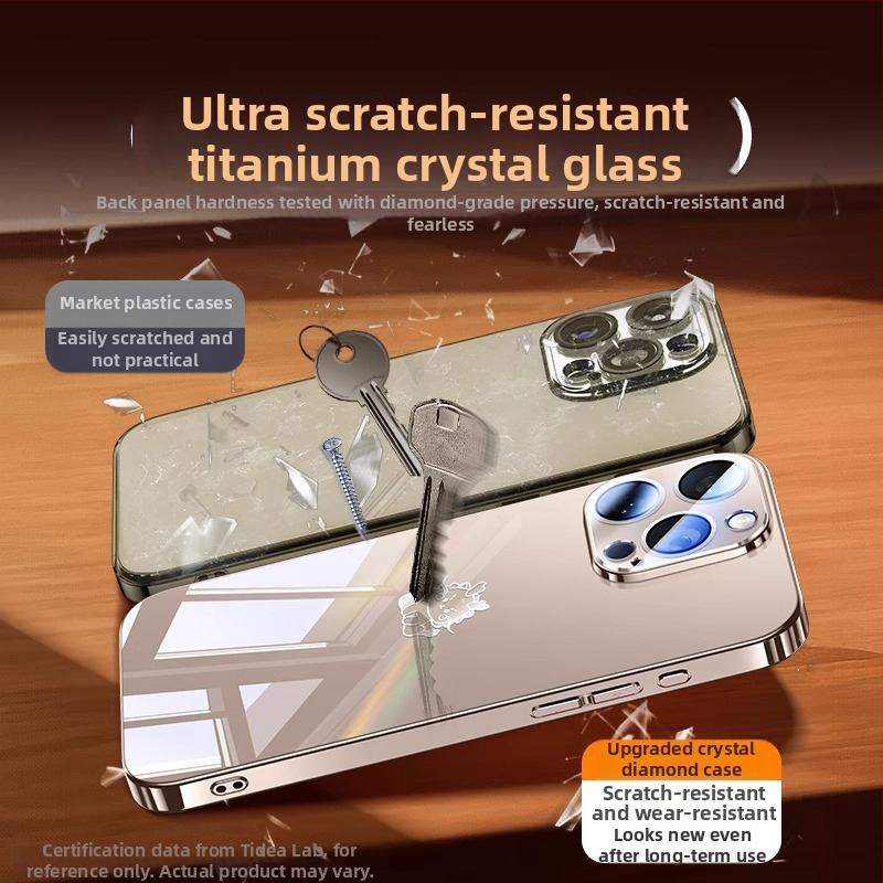 Pouzdro na telefón s zrkadlovým sklom – elektroplatinovaný povrch, zrkadlo na líčenie, fólia na objektív, odvádzanie tepla, odolné voči pádu, odolné voči otlačkom prstov