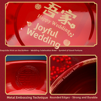 Vas esküvői mosdókagylók készlet – pár a hozományhoz és esküvői dekorációhoz, szöveges mintázat, rögzítés ragasztószalaggal, standard csomagolás