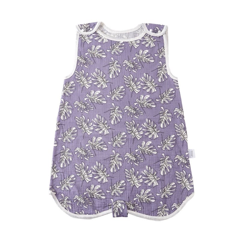 Spavaća vreća za bebe u vestnom stilu, bez rukava, od čistog pamuka (≥95%), podstava i punilo od pamuka; pogodno za ljeto, proljeće i jesen.