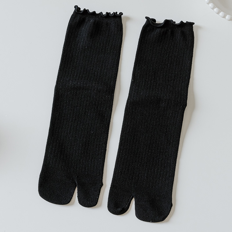 Čipkaste čarape za odvojene prste, pamukove, srednje dužine, japanski stil, za žene, za sve sezone