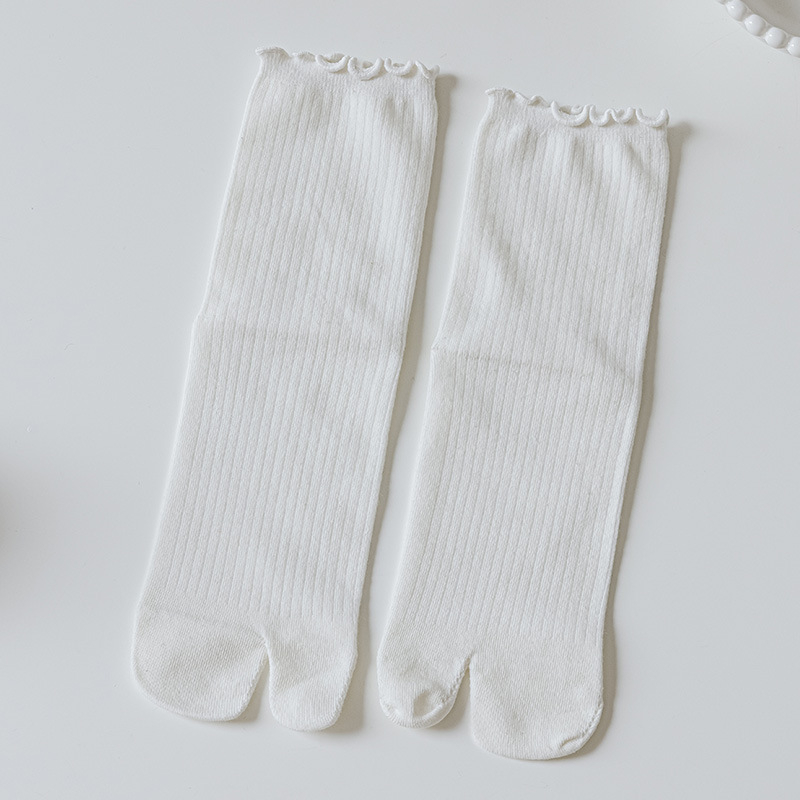 Čipkaste čarape za odvojene prste, pamukove, srednje dužine, japanski stil, za žene, za sve sezone