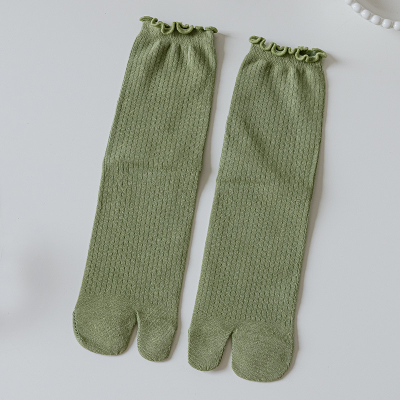 Čipkaste čarape za odvojene prste, pamukove, srednje dužine, japanski stil, za žene, za sve sezone