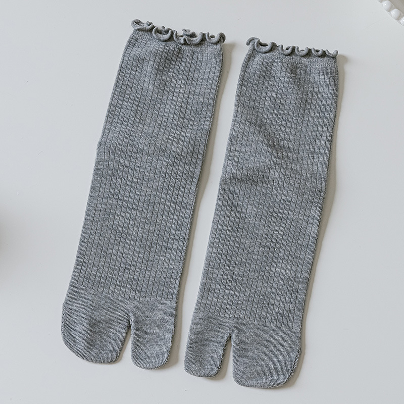 Čipkaste čarape za odvojene prste, pamukove, srednje dužine, japanski stil, za žene, za sve sezone