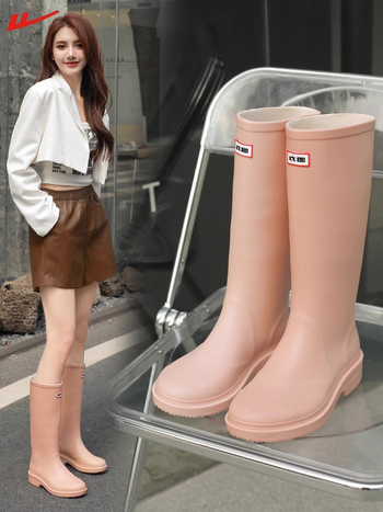 Ženske čizme za kišu od PVC-a, visokim krojem, vodootporne, protuklizne, niski pet 1–3 cm