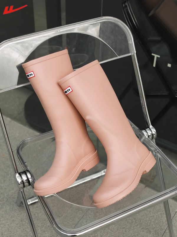 Ženske čizme za kišu od PVC-a, visokim krojem, vodootporne, protuklizne, niski pet 1–3 cm