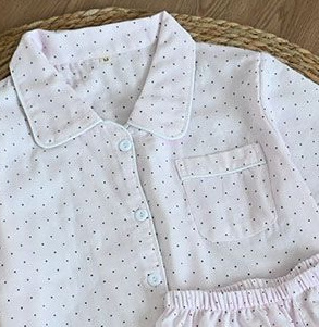 Ženski kućni set: kardigan s ovratnikom, 100% pamuk, dvostruko pamučna tkanina, dugi rukavi, uključene hlače