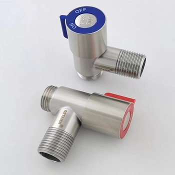 Mini uhlový ventil z 304 nerezovej ocele pre horúcu vodu, in-wall montáž, model Mini Angle Valve, prevádzkový tlak 1,2 MPa, materiál: oceľ