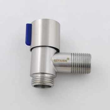 Mini uhlový ventil z 304 nerezovej ocele pre horúcu vodu, in-wall montáž, model Mini Angle Valve, prevádzkový tlak 1,2 MPa, materiál: oceľ