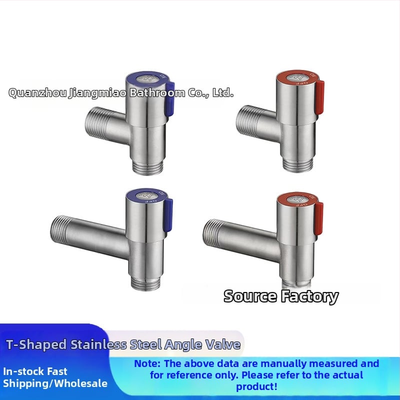 Mini uhlový ventil z 304 nerezovej ocele pre horúcu vodu, in-wall montáž, model Mini Angle Valve, prevádzkový tlak 1,2 MPa, materiál: oceľ