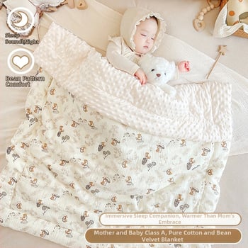 Detská perina na štyri ročné obdobia pre novorodencov – kryt na jeseň-zimu, výplň z hodvábnych vlákien, poťah z 100% bavlny, vhodná pre deti do 10 rokov