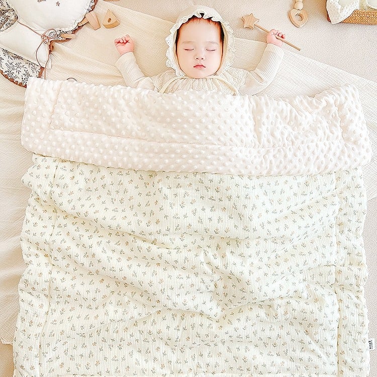 Detská perina na štyri ročné obdobia pre novorodencov – kryt na jeseň-zimu, výplň z hodvábnych vlákien, poťah z 100% bavlny, vhodná pre deti do 10 rokov