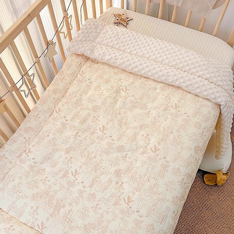 Detská perina na štyri ročné obdobia pre novorodencov – kryt na jeseň-zimu, výplň z hodvábnych vlákien, poťah z 100% bavlny, vhodná pre deti do 10 rokov