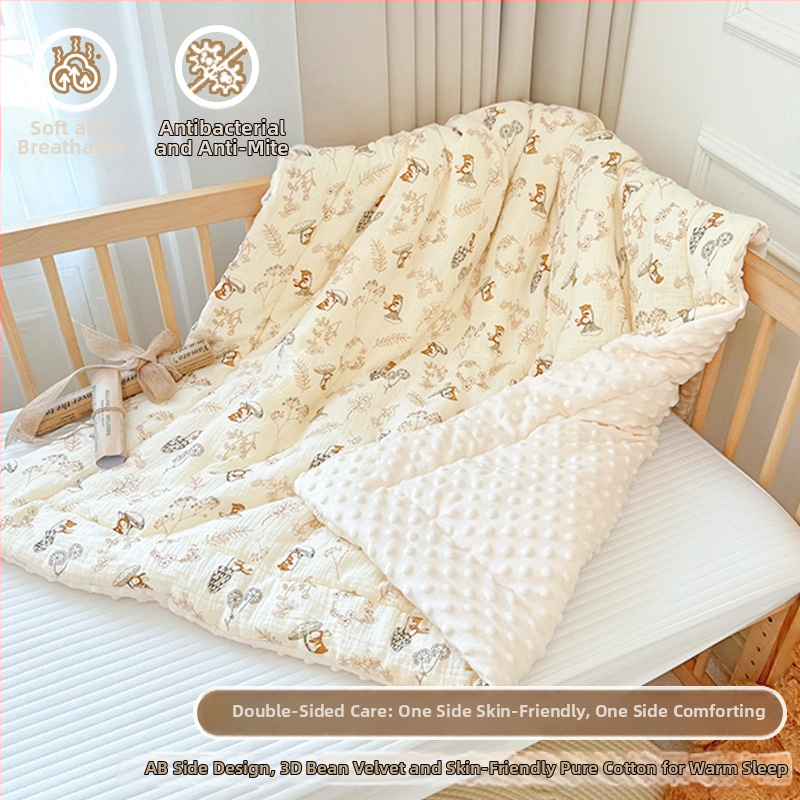 Detská perina na štyri ročné obdobia pre novorodencov – kryt na jeseň-zimu, výplň z hodvábnych vlákien, poťah z 100% bavlny, vhodná pre deti do 10 rokov
