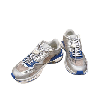 Αθλητικά παπούτσια με κλείσιμο με αγκράφα, πάνω μέρος από γνήσιο δέρμα και ύφασμα, χαμηλό προφίλ, απορροφητική καουτσούκ σόλα, unisex