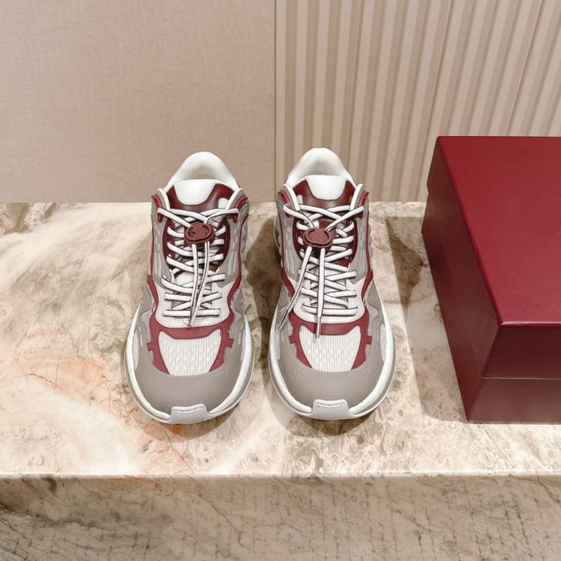 Αθλητικά παπούτσια με κλείσιμο με αγκράφα, πάνω μέρος από γνήσιο δέρμα και ύφασμα, χαμηλό προφίλ, απορροφητική καουτσούκ σόλα, unisex