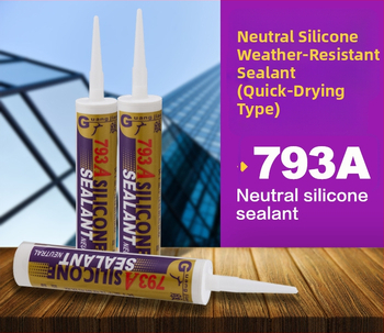 793-A Üvegszilikon ragasztó, gyors kötésű, semleges szilikon, tartós ragasztó-tömítő, átlátszó