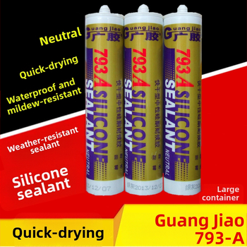 793-A Üvegszilikon ragasztó, gyors kötésű, semleges szilikon, tartós ragasztó-tömítő, átlátszó