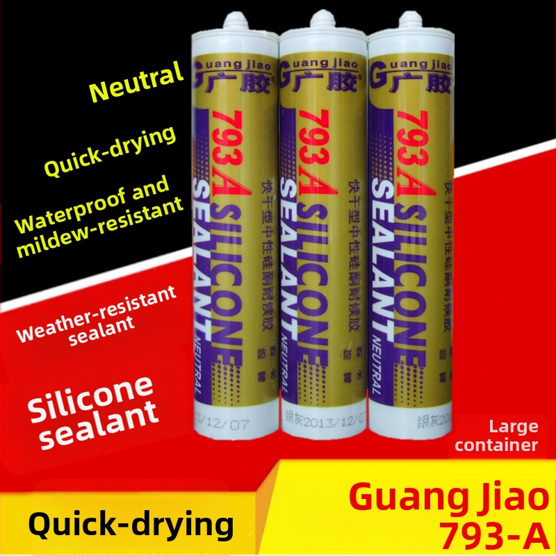 793-A Üvegszilikon ragasztó, gyors kötésű, semleges szilikon, tartós ragasztó-tömítő, átlátszó