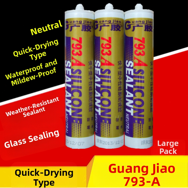 793-A Üvegszilikon ragasztó, gyors kötésű, semleges szilikon, tartós ragasztó-tömítő, átlátszó
