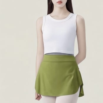 Baletna trenirna suknja za vježbanje, polu-priljubljeni struk, glavni materijal najlon 75%, podstava Spandex, za odrasle žene