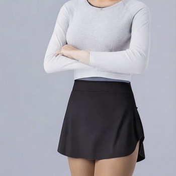 Baletna trenirna suknja za vježbanje, polu-priljubljeni struk, glavni materijal najlon 75%, podstava Spandex, za odrasle žene