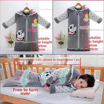 Sac de dormit pentru copii, toamnă/iarnă, bumbac, stil desen animat, protecție anti-kick
