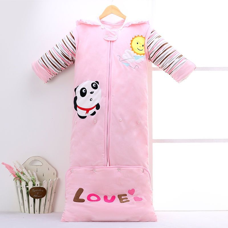 Sac de dormit pentru copii, toamnă/iarnă, bumbac, stil desen animat, protecție anti-kick