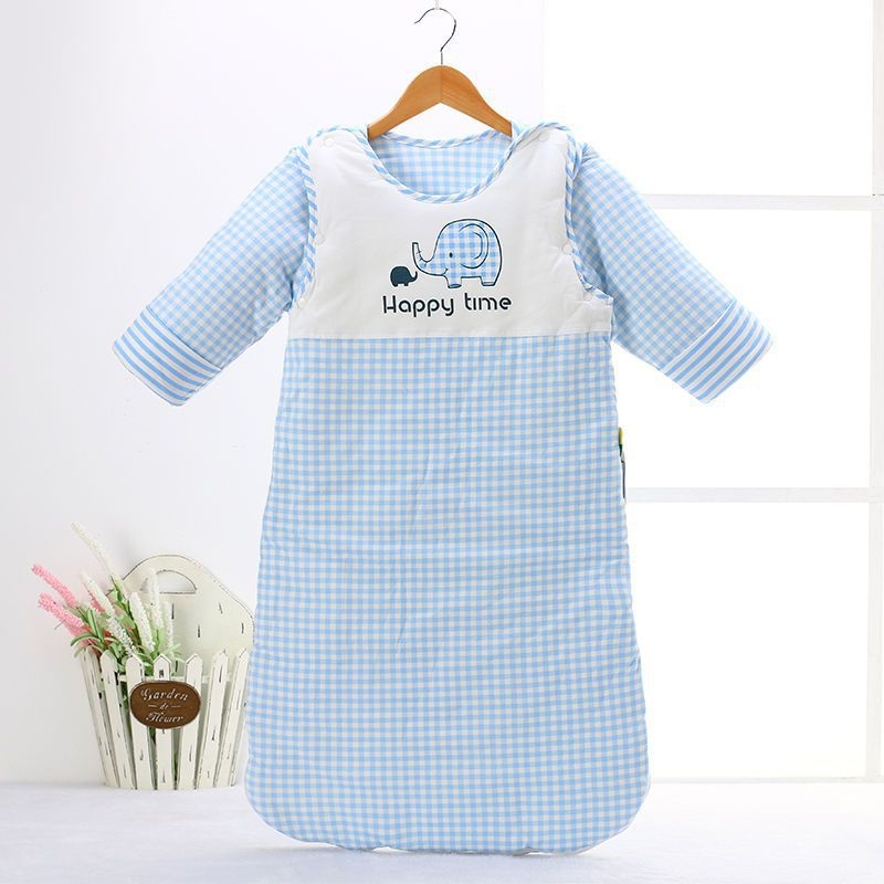 Sac de dormit pentru copii, toamnă/iarnă, bumbac, stil desen animat, protecție anti-kick