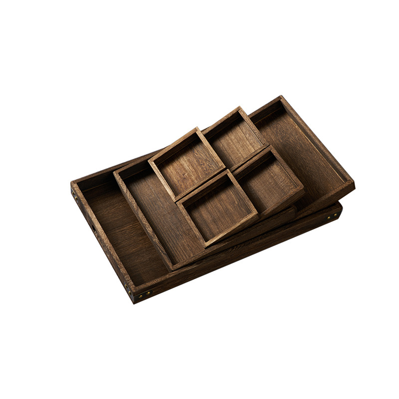 Tava de ceai vintage – recuzită pentru fotografie culinară, farfurie în stil antic pentru compoziții still life cu mooncake, stil național