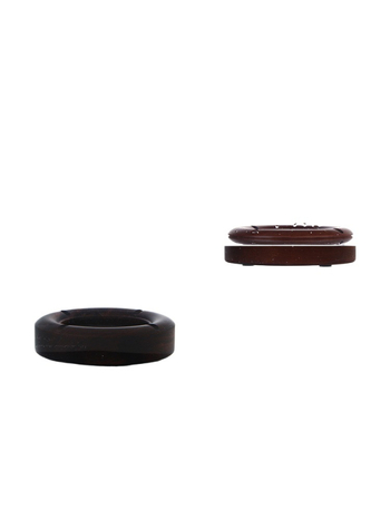 Пепелник от абаносово дърво с капак, дървен пепелник с гравирана обработка