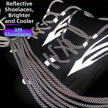 Adidași sneakers cu șireturi rotunde reflectorizante pentru Yeezy 350, 700 și 500 serii (talpă din cauciuc)