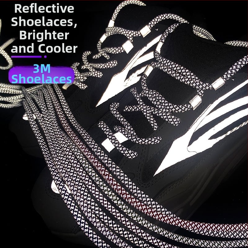 Adidași sneakers cu șireturi rotunde reflectorizante pentru Yeezy 350, 700 și 500 serii (talpă din cauciuc)