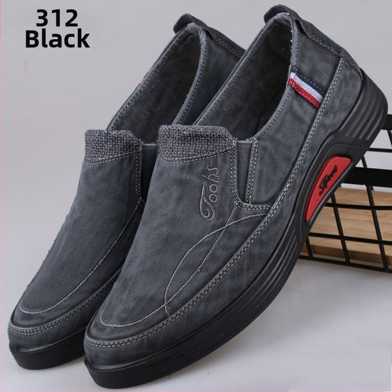 Unisex παπούτσια casual από ντένιμ, στρογγυλή μύτη, χαμηλό τακούνι 1–3 εκ, συνθετική σόλα, επένδυση από κάνναβη