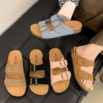 Сандали в стил Birkenstock с кръгла носка, горна и вътрешна част от Super fiber, гумена подметка, лято 2025 г.