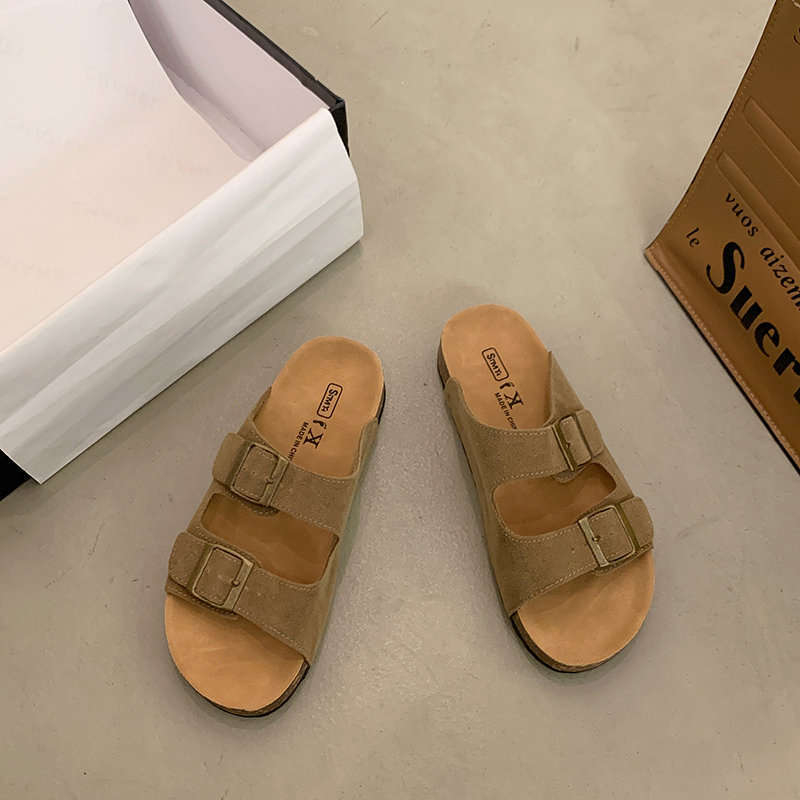 Сандали в стил Birkenstock с кръгла носка, горна и вътрешна част от Super fiber, гумена подметка, лято 2025 г.