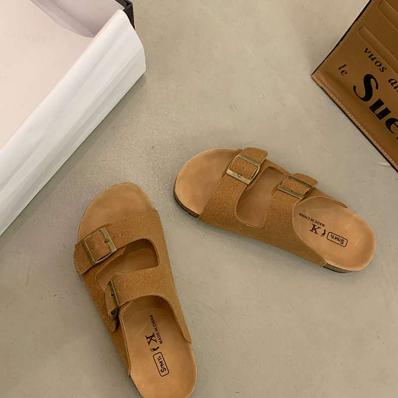 Сандали в стил Birkenstock с кръгла носка, горна и вътрешна част от Super fiber, гумена подметка, лято 2025 г.