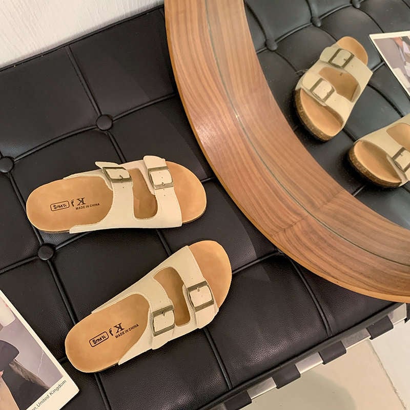 Сандали в стил Birkenstock с кръгла носка, горна и вътрешна част от Super fiber, гумена подметка, лято 2025 г.