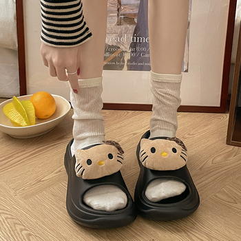 Чехли с една презрамка EVA – кръгла носка, дебела подметка, анти-плъзгане, за вътрешно и външно ползване, лято 2025