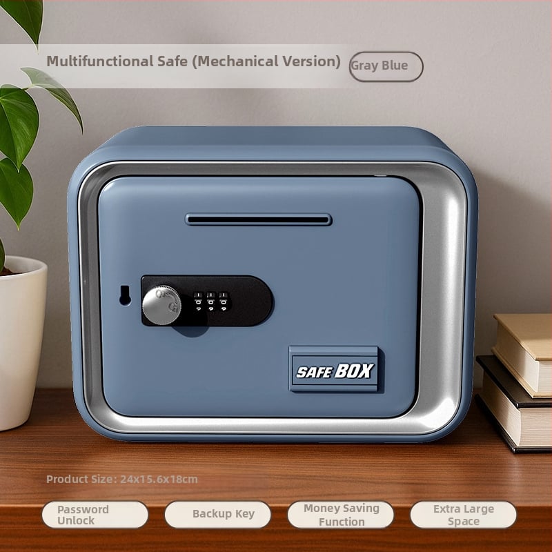 Παιδικός οικιακός κουμπαρά-ασφαλές με μηχανικό κωδικό κλείδωμα, πλαστική κατασκευή, μεγάλη χωρητικότητα, έξυπνη προστασία από κλοπή