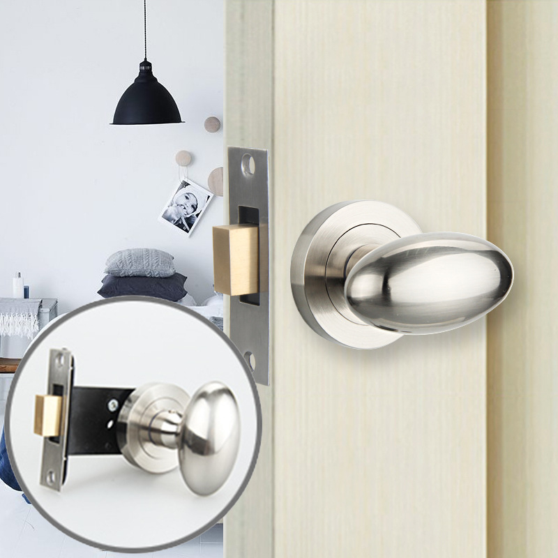 Egg lock - încuietoare de ușă ascunsă și mâner pentru uși interioare din lemn, aliaj de zinc, stil modern minimalist, de Sir/gorgeous