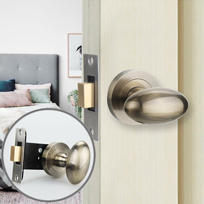Egg lock - încuietoare de ușă ascunsă și mâner pentru uși interioare din lemn, aliaj de zinc, stil modern minimalist, de Sir/gorgeous