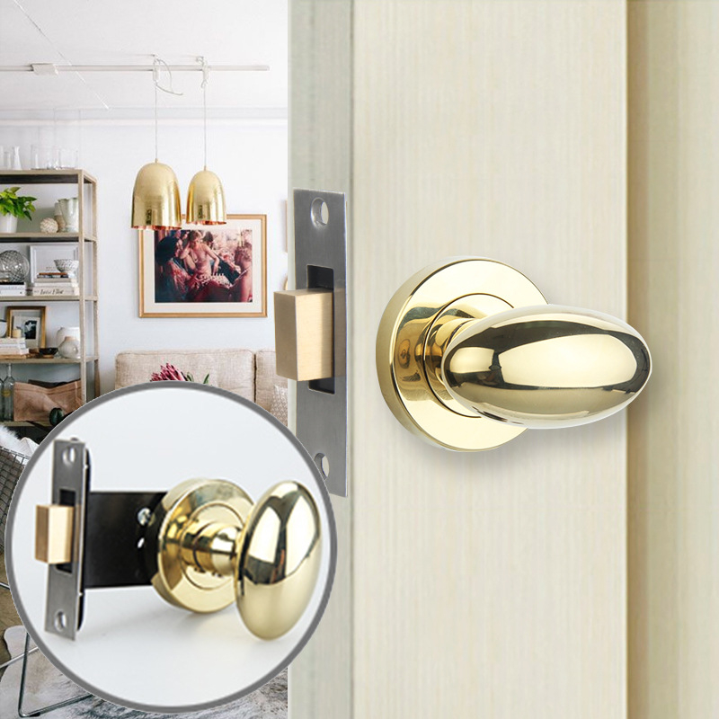 Egg lock - încuietoare de ușă ascunsă și mâner pentru uși interioare din lemn, aliaj de zinc, stil modern minimalist, de Sir/gorgeous