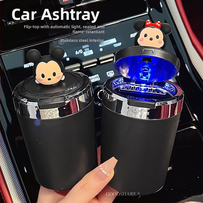 Пепелник за автомобил с капак, метално вътрешно дъно, мултифункционален, защита от разпръсване на пепел, модел TSM+6, гравиране