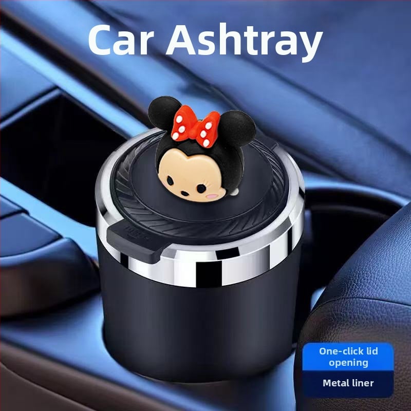 Пепелник за автомобил с капак, метално вътрешно дъно, мултифункционален, защита от разпръсване на пепел, модел TSM+6, гравиране