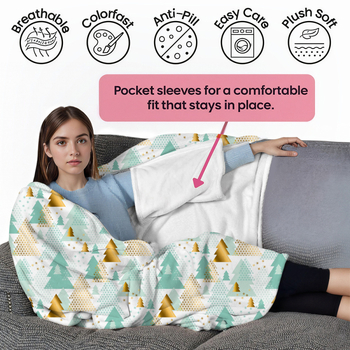 Pătură din poliester cu desen animat, imprimată, 230 g, iarnă, personalizabilă