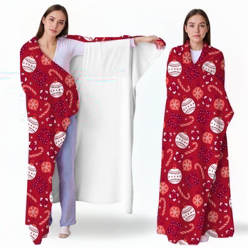 Pătură din poliester cu desen animat, imprimată, 230 g, iarnă, personalizabilă